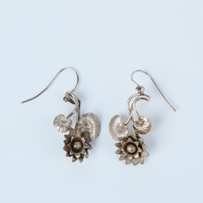 A Pair Of Sterling Silver Hortika French Hook Earings