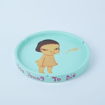 A Yoshitomo Nara 'Too Young To Die' Ashtray A/F.