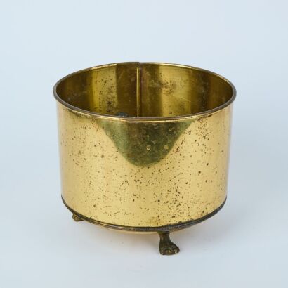 A Brass Planter With Feet