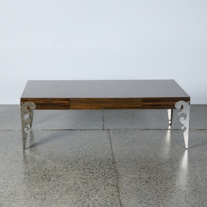 A Modern Zebrano Style Wood Coffee Table