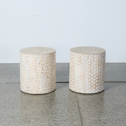 A Pair of Indent Dot Stools From Corso Interiors