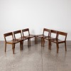 A Suite of Six Formed Oak Plywood Dining Chairs