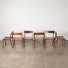 A Suite of Six Formed Oak Plywood Dining Chairs - 2