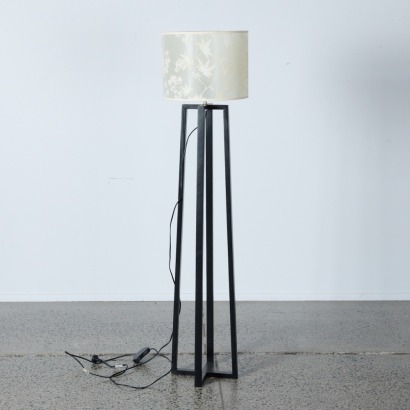 A Copenhagen Ebonised Oak Floor Lamp