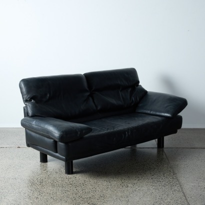 A Black Sofa in the Style of Ligne Roset