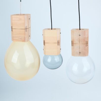 A Set of Three Moulds Pendants by Jan Plechac and Henry Wielgus for LASVIT