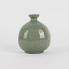 A Korean 19th Century Goryeo Dynasty Style Carved Celadon Mallet Vase