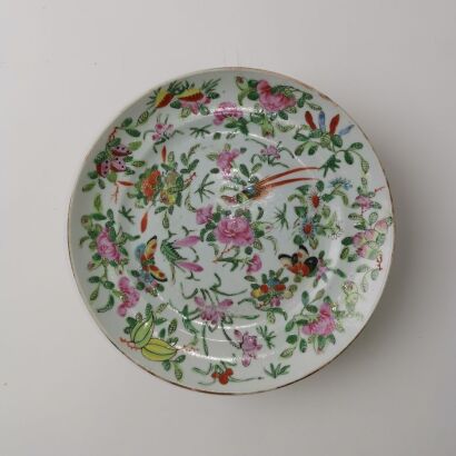 A Chinese Qing Dynasty Canton Famille-rose Dish