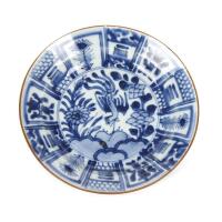 A Chinese Kraak (Porcelain) Blue and White Saucer Dish, 17th Century