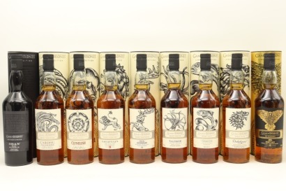 (1) The Game Of Thrones Single Malt Scotch Whisky Collection, 9 Bottles Sold as One Lot