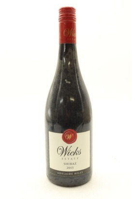 (1) 2015 Wicks Estate Shiraz, Adelaide Hills