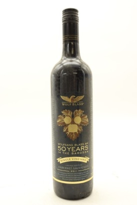 (1) 2011 Wolf Blass Cabernet Sauvignon 50 years in the Barossa Limited Edition Single Vineyard, Barossa