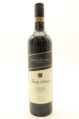 (1) 2012 Zema Estate Family Selection Cabernet Sauvignon, Coonawarra