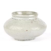 A Korean Thickly Potted Grey Glaze Storage Jar 18th Century