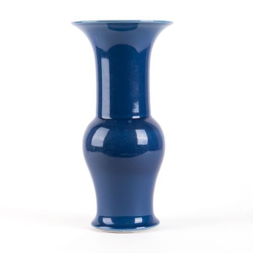 A Chinese Blue-glazed Yen Yen Vase