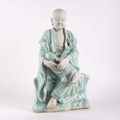 A Chinese Jingdezhen Qingbai Figure of Luohan