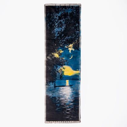 A Chinese Early 20th Century Republic Period Silk Landscape Painting