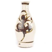 A Tall Korean Pottery Bottle Oil Jar of Baluster Form