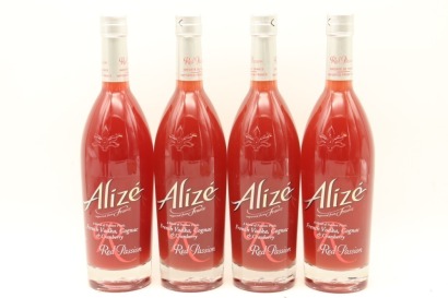 (4) Alize French Vodka, Cognac & Cranberry Red Passion Liqueur, France, 16% ABV, 700ml