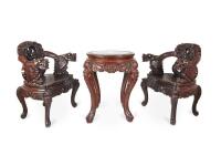 Three Pieces of Late-19th Century Fu Chinese Furniture