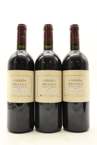 (3) 2006 Te Mata Estate Awatea Cabernets Merlot, Hawke's Bay