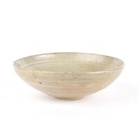 A Korean Pottery Punch Ong Dish with Celadon Glaze 18th Century