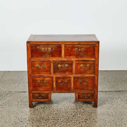 A Chinese 19th Century Red Lacquer Cabinet