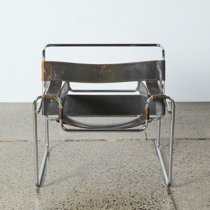 A Vintage Wassily Style Chair, c. 1980s