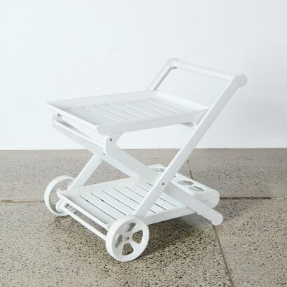 A Collapsible Hostess Trolley, Made in France, c. 1980s A/F
