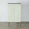 A Visionnaire Perceval Pelle Drinks Cabinet with Eel Leather
