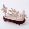 A Chinese 20th Century Cultural Revolution Period Ivory Carving of Children Ice Skating - 2