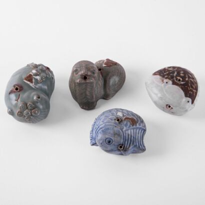 A Collection of Chinese Qing Dynasty Porcelain Water Droppers