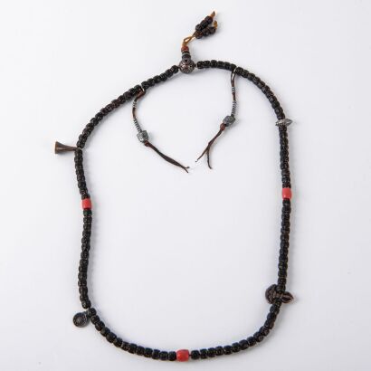 A Chinese Tibetan Vajra Bodhi Mala Prayer Necklace