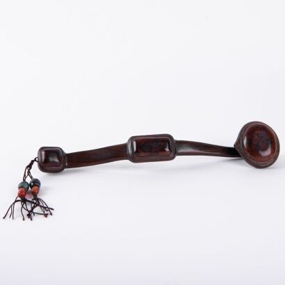 A Chinese Qing Dynasty Huanghuali Ruyi Scepter