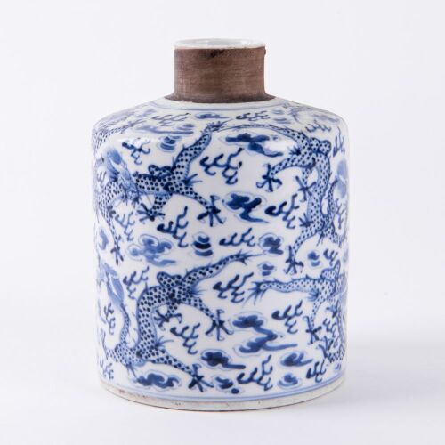 A Chinese Qing Dynasty Blue and White 'Dragon' Vase ( Xuande Year Mark)