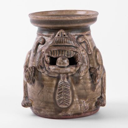 A Chinese Qing Dynasty Green-glazed Beast Head Spout Ewer