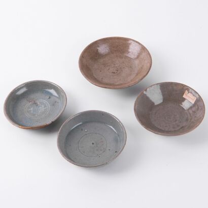 A Group of Four Korean 13th Century Goryeo Dynasty Celadon Dishes