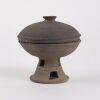 A Korean 4th Century Silla Kingdom Pottery Lidded Jar with High Foot