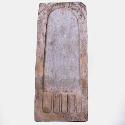 A Thailand Late 18th Century 'Buddha Footprint' Stone Slab