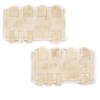 A Pair of 19th Century Japanese Ivory Whist Score Counters