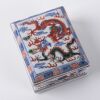 A Chinese Qing Dynasty Small Blue and White Iron-Red and Green Enamel Dragons Covered Box