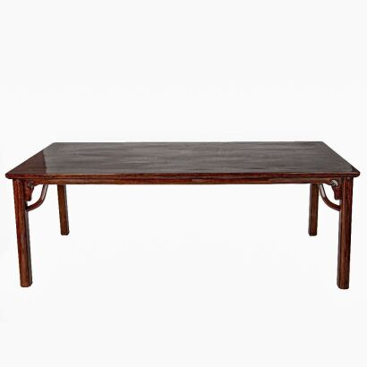 A Chinese 19th Century Qing Dynasty Huanghuali Ming-style Long Table