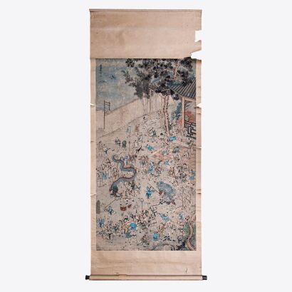 A Chinese Painting of Hundred Boys Theme
