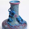 A Pair of Chinese Republic Period Lavender-glazed Ground Famille-rose &lsquo;Dragon and Chilong&rsquo; Vases - 4