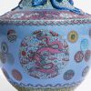 A Pair of Chinese Republic Period Lavender-glazed Ground Famille-rose &lsquo;Dragon and Chilong&rsquo; Vases - 5