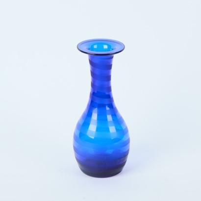 A Cobalt Blue Glass Decanter