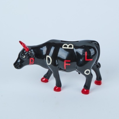 A Ceramic Cuts of Beef Figure