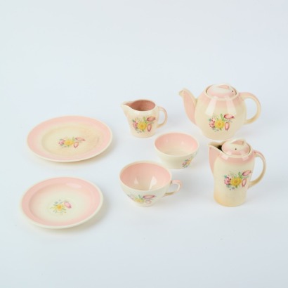 An Art Deco Susie Cooper Burslem Kestrel Tea Set A/F