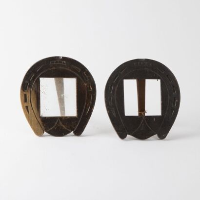 Two Horse Shoe Folk Art Picture Frames