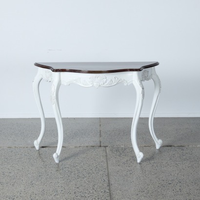 An Antique Style Half Moon Console Table